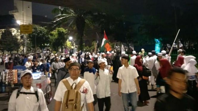 Aksi Massa Reuni 212 Berkumpul di Lapangan Monas.