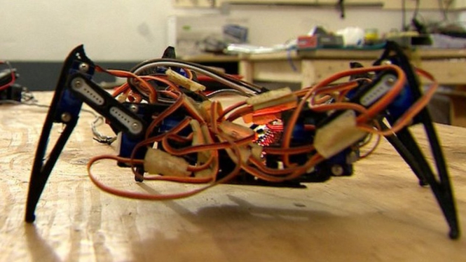 Robot laba-laba yang dibuat dari printer bekas - BBC