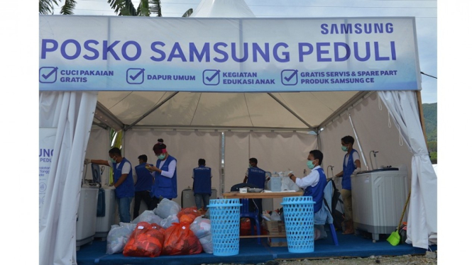 Posko Samsung Peduli Bencana di Sulawesi Tengah