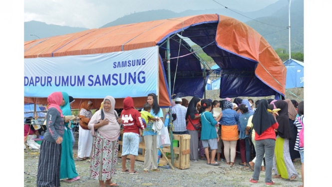 Dapur umum Samsung di Sulawesi Tengah