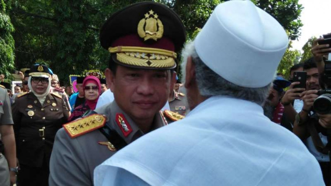 Kepala Polri Jenderal Tito Karnavian saat ditemui wartawan di Markas Polda Banten, Serang, Kamis, 6 Desember 2018.