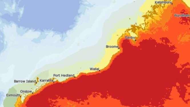 Wilayah Kimberley dan Pilbara di Australia Barat akan "meleleh" diterpa gelombang panas dengan suhu di atas 40 derajat Celcius.