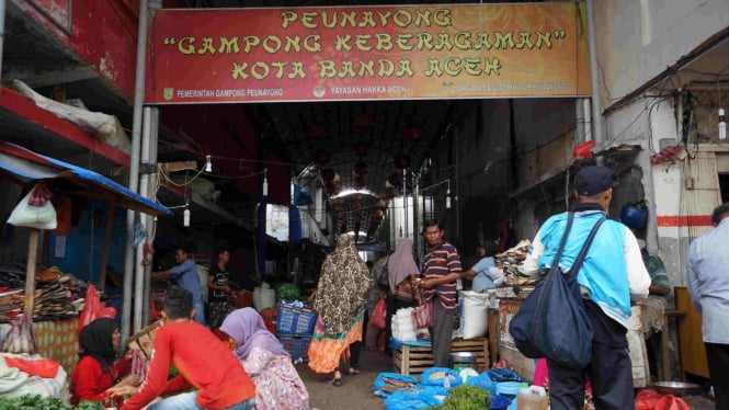 Kampung keberagaman di Pasar Peunayoung, Banda Aceh. 