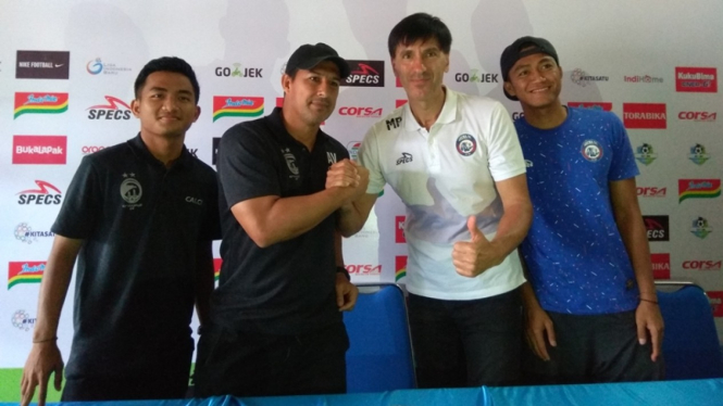 Konferensi pers jelang pertandingan Arema FC vs Sriwijaya FC