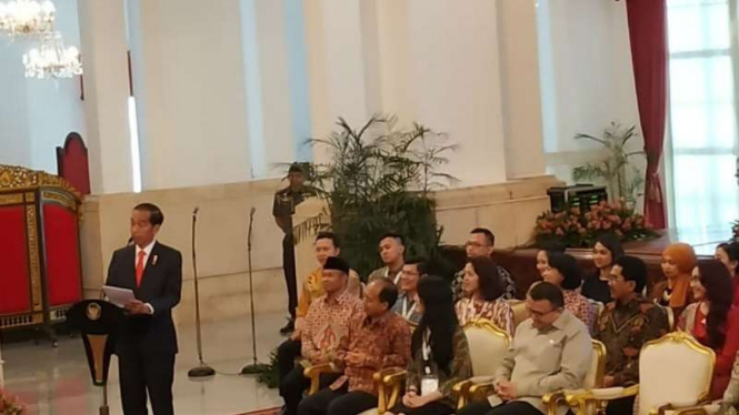 Presiden Joko Widodo saat membuka Konvensi Nasional Humas 4.0 