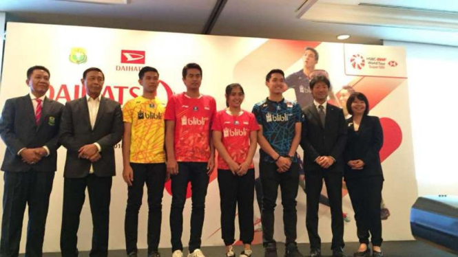 Konferensi pers turnamen Daihatsu Indonesia Masters 2019.