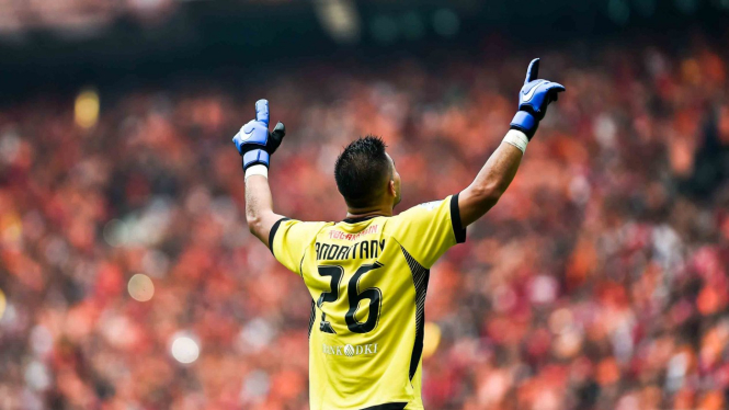 Kiper Persija Jakarta, Andritany Ardhiyasa, juara Liga 1 2018.