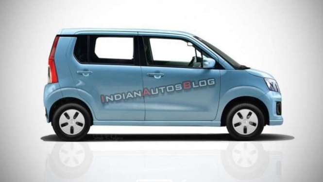 Rendering Maruti Wagon R versi terbaru.