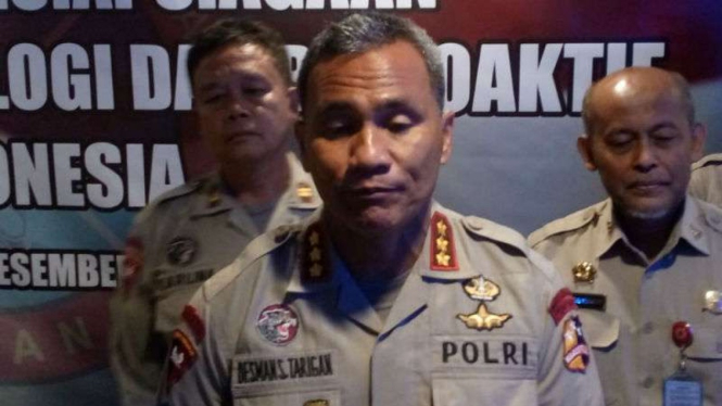 Komandan Satuan KBR Pasukan Gegana Brimob Komisaris Besar Polisi Desman S Tarigan, di Markas Brimob, Depok, Jawa Barat, Rabu, 12 Desember 2018.