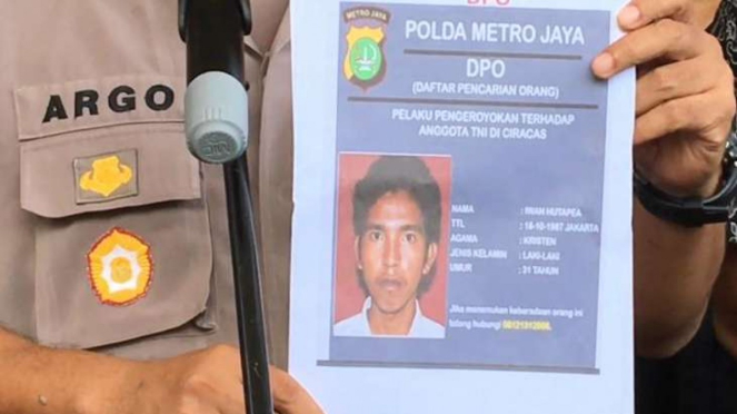 Wajah pelaku pengeroyok anggota TNI di Cibubur