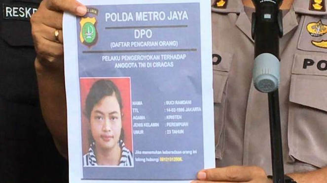 Wajah pelaku penyerangan anggota TNI di Cibubur