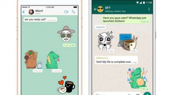 Fitur Stiker di WhatsApp.