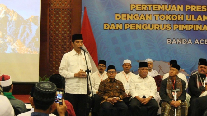 Presiden Joko Widodo menggelar pertemuan dengan Ulama se Aceh