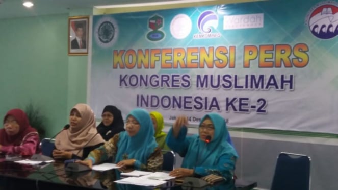 Konferensi pers Kongres Muslimah Indonesia ke-2