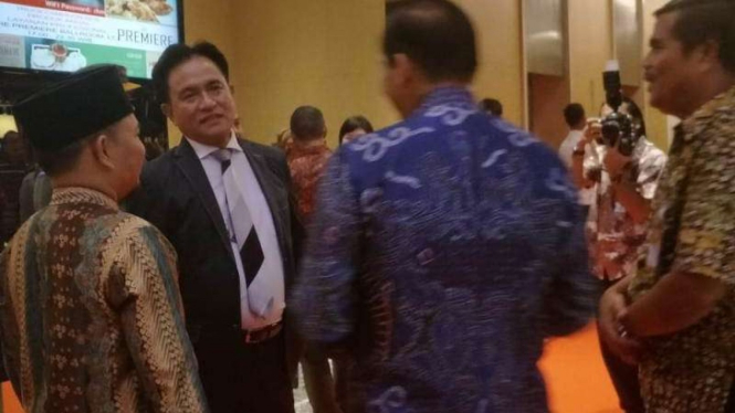 Yusril Ihza Mahendra ikut sambut Jokowi di Riau