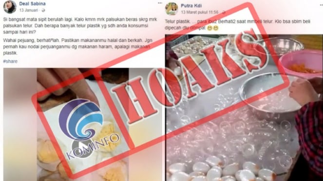 Hoax telur plastik