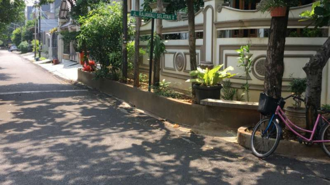 Jalan Rajawali Selatan X, Jakarta Pusat, lokasi anjing Pitbull serang satpam.