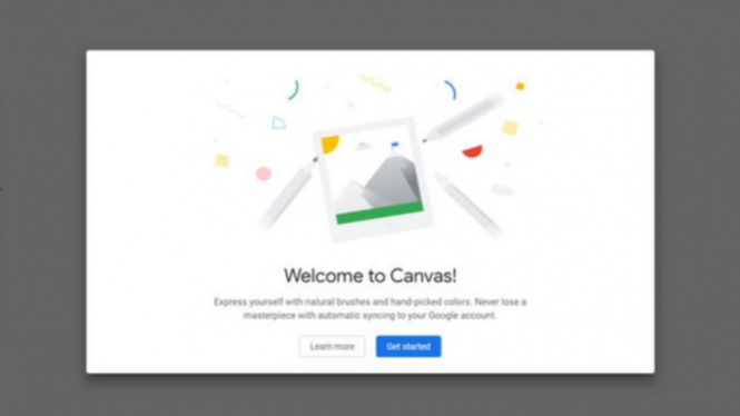 Aplikasi doodle Chrome canvas