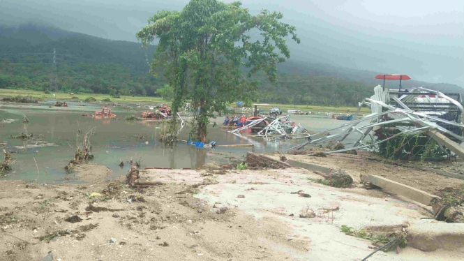 Kondisi pasca tsunami di Banten
