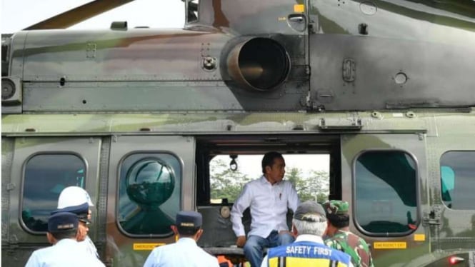 Jokowi tinjau lokasi tsunami Banten