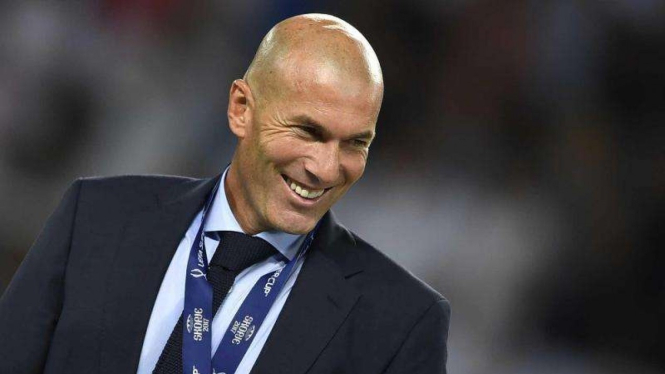 Pelatih Real Madrid, Zinedine Zidane. 