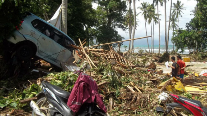 Kondisi Ujung Kulon pasca terkena tsunami