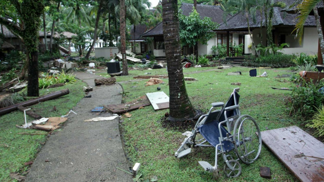 Kondisi Tanjung Lesung Pasca Tsunami