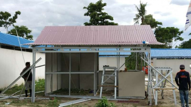 Pembangunan ruang ramah ibu dan anak di Desa Pantoloan Boya, Kota Palu. 