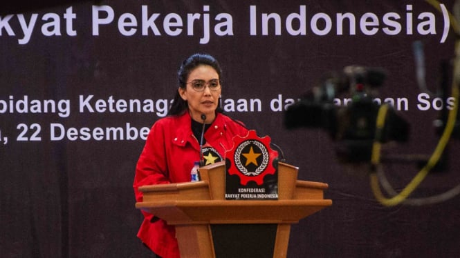Ketua Umum Konfederasi Rakyat Pekerja Indonesia (KRPI), Rieke Diah Pitaloka