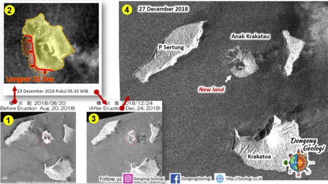 Citra satelit Gunung Anak Krakatau.