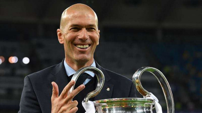 Zinedine Zidane saat  membawa Real Madrid juara Liga Champions
