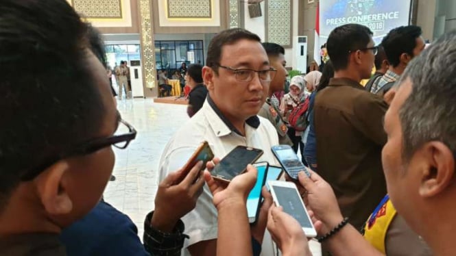 Direktur Reserse Kriminal Umum Kepolisian Daerah Jawa Timur, Kombespol Puguh Setiyono, di Markas Polda Jatim, Surabaya, pada Jumat, 28 Desember 2018.