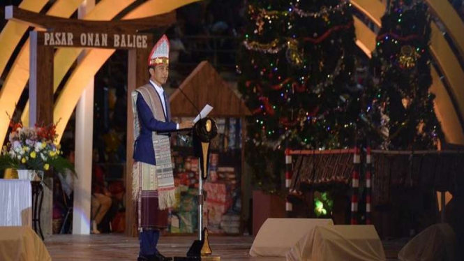 Presiden Jokowi menghadiri Natal Bersama 2018 di Deli Serdang, Sumatera Utara 