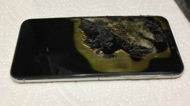 iPhone XS Max terbakar