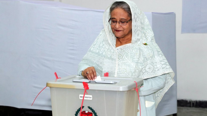 PM Sheikh Hasina, telah berkuasa di Bangladesh sejak 2009.-Reuters