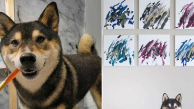 Anjing melukis