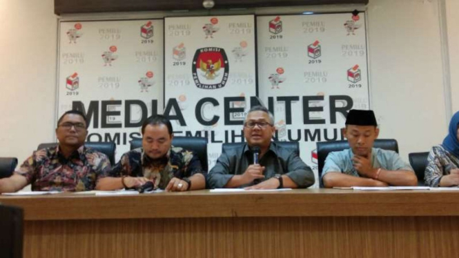 Konferensi Pers KPU Terkait LPSDK, di Jakarta, Rabu, 2 Januari 2019.
