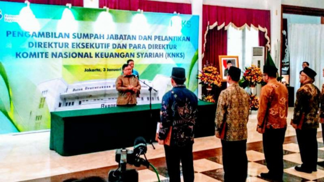 Menteri PPN/Kepala Bapppenas Bambang Brodjonegoro lantik direksi KNKS.