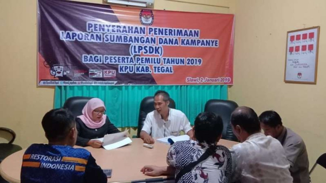 Penyerahan Laporan Penerimaan Sumbangan Dana Kampanye atau LPSDK ke KPU