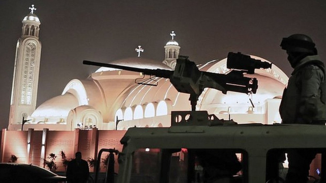 Katedral Nativity, yang baru selesai dibangun di Mesir.-EPA