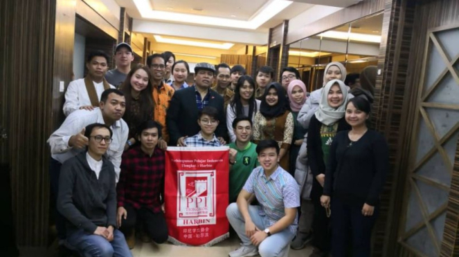 Dubes RI dan para mahasiswa Indonesia di Kota Harbin China