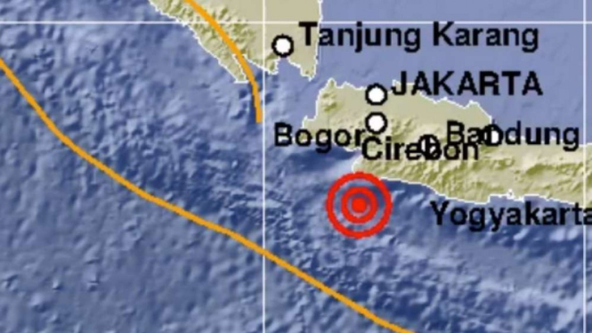 Gempa Bumi 5,4 SR di Barat Daya Sukabumi, Jawa Barat.