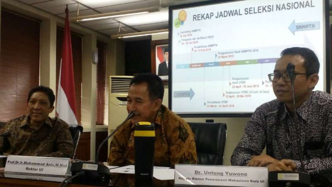 Informasi pendaftaran UI 2019 oleh Rektor Universitas Indonesia 