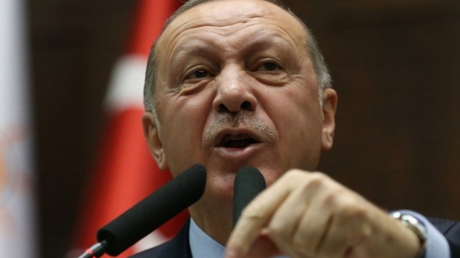 Dalam pidato di hadapan anggota partainya di ibu kota Ankara. Erdogan mengatakan pernyataan Penasihat keamanan nasional AS, John Bolton, pada akhir pekan itu "tidak dapat diterima".-EPA