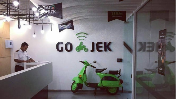 Suasana kantor Gojek.