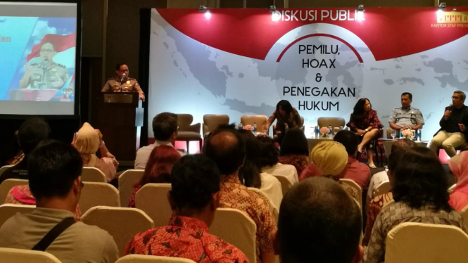 Diskusi publik pemilu, hoax, dan penegakan hukum.