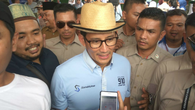 Cawapres nomor urut 02 Sandiaga Uno