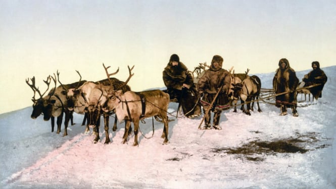 Ilustrasi orang Eskimo.