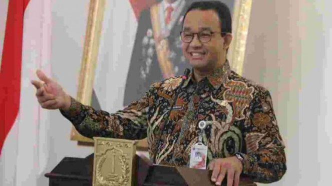 Gubernur DKI Jakarta Anies Baswedan di Jakarta, Kamis, 17 Januari 2019.