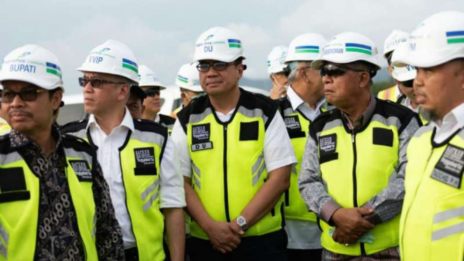 Menko Perekonomian Darmin Nasution kunjungan kerja ke lokasi pembangunan NYIA.